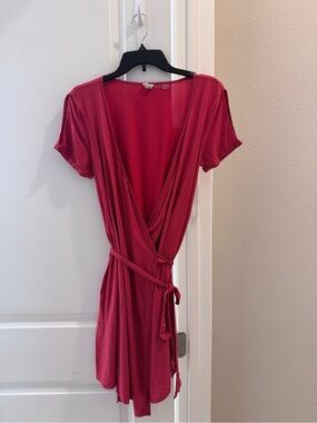 Roxy Red Polka Dot Wrap Dress